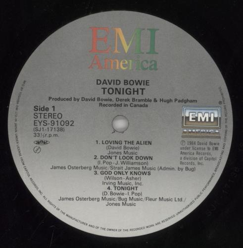 David Bowie Tonight + Poster vinyl LP album (LP record) Japanese BOWLPTO863762