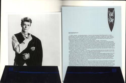 David Bowie Tonight - Biography media press pack US BOWPPTO77597