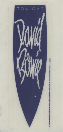 David Bowie Tonight - stickered shrink + bonus logo sticker vinyl LP album (LP record) US BOWLPTO650571
