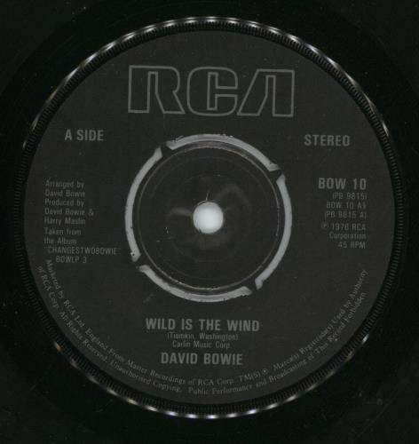 David Bowie Wild Is The Wind 7" vinyl single (7 inch record / 45) UK BOW07WI275217