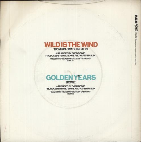 David Bowie Wild Is The Wind 7" vinyl single (7 inch record / 45) UK BOW07WI275217