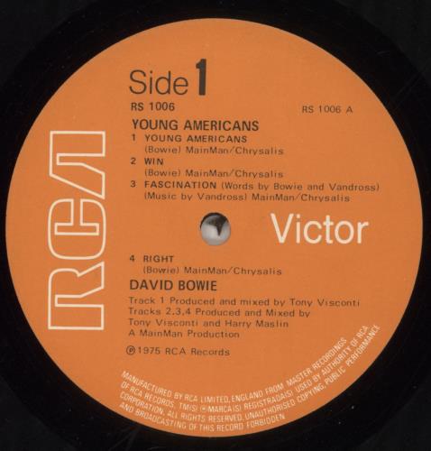 David Bowie Young Americans - 1st - EX vinyl LP album (LP record) UK BOWLPYO360993
