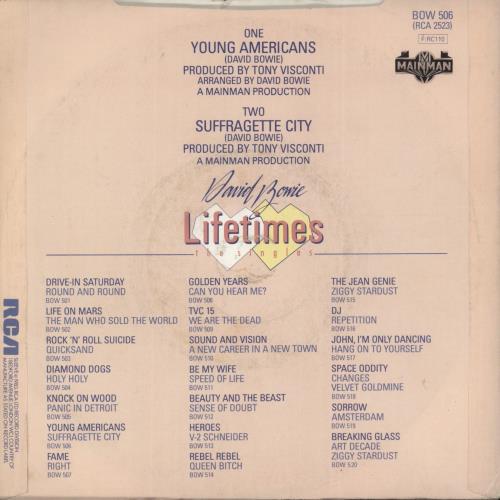 David Bowie Young Americans 7" vinyl single (7 inch record / 45) UK BOW07YO598816