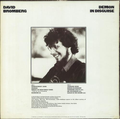 David Bromberg Demon In Disguise vinyl LP album (LP record) US DBGLPDE796844