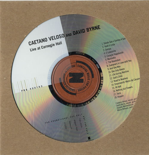 David Byrne Live At Carnegie Hall CD album (CDLP) US BYNCDLI557852