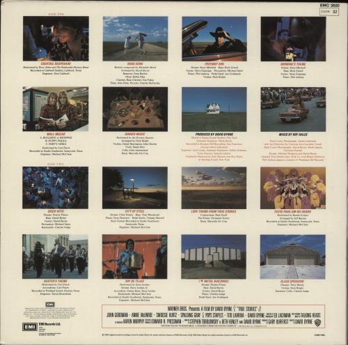 David Byrne Sounds From True Stories vinyl LP album (LP record) New Zealand BYNLPSO873309