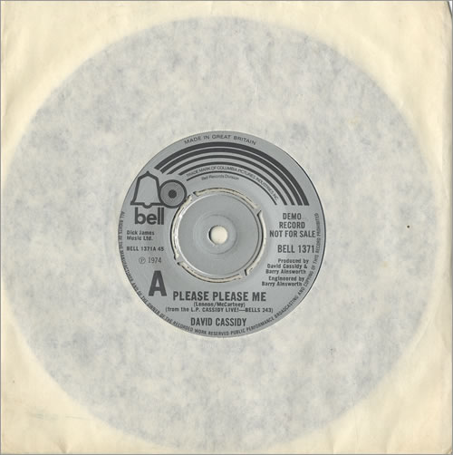 David Cassidy Please Please Me 7" vinyl single (7 inch record / 45) UK DVD07PL476094