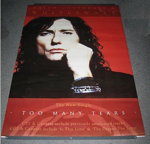 David Coverdale Too Many Tears poster UK DCOPOTO368784