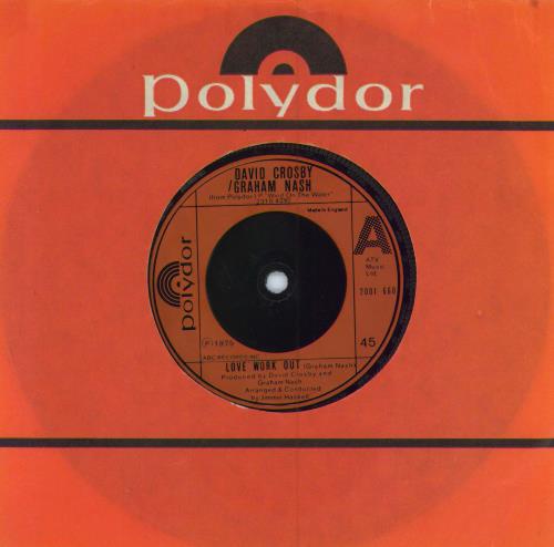 David Crosby & Graham Nash Love Work Out 7" vinyl single (7 inch record / 45) UK C&N07LO786702