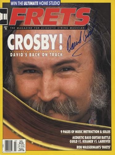 David Crosby Frets - Autographed magazine Canadian D-CMAFR399364