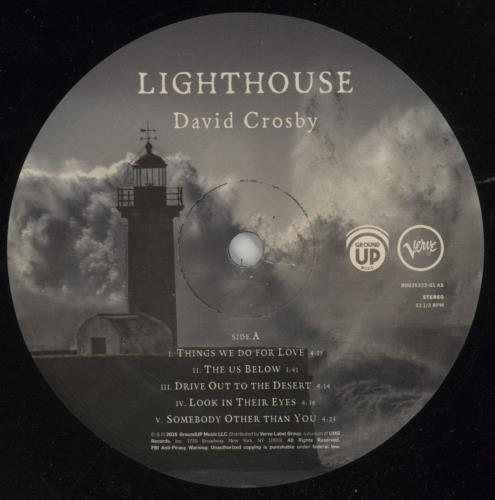 David Crosby Lighthouse - 180gm - EX vinyl LP album (LP record) US D-CLPLI867034