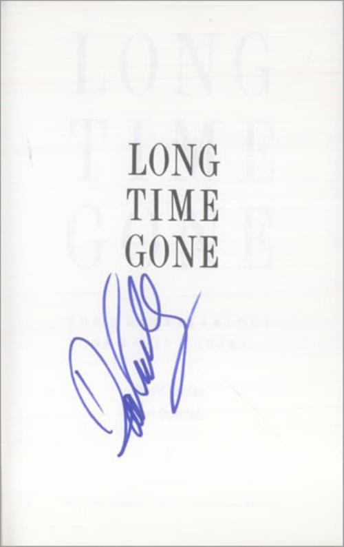David Crosby Long Time Gone - Autographed book US D-CBKLO414722