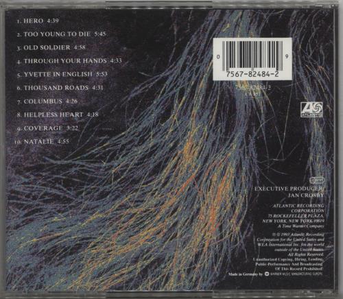 David Crosby Thousand Roads CD album (CDLP) German D-CCDTH643146