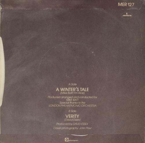 David Essex A Winter's Tale 7" vinyl single (7 inch record / 45) UK ESS07AW168557