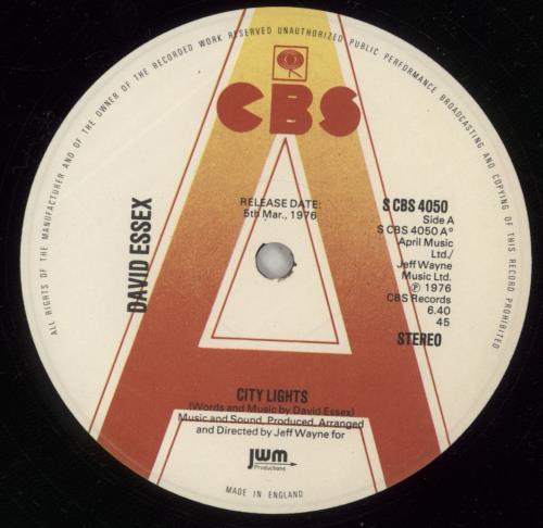 David Essex City Lights 12" vinyl single (12 inch record / Maxi-single) UK ESS12CI875874