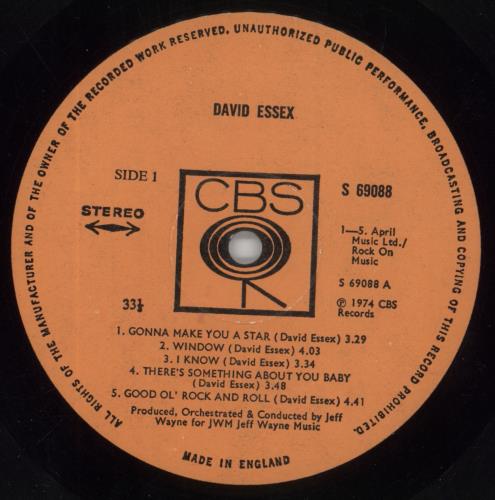 David Essex David Essex - EX vinyl LP album (LP record) UK ESSLPDA374745