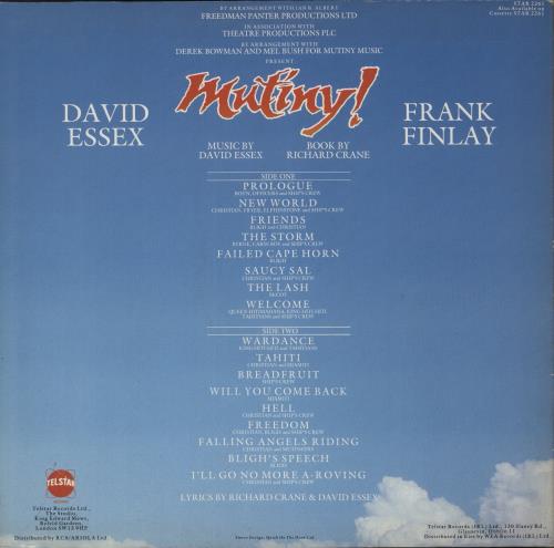 David Essex Mutiny vinyl LP album (LP record) UK ESSLPMU414544