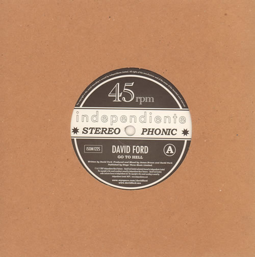 David Ford Go To Hell 7" vinyl single (7 inch record / 45) UK DJW07GO436933
