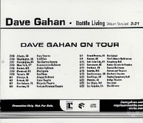 David Gahan Bottle Living CD single (CD5 / 5") US DGNC5BO253449