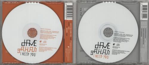 David Gahan I Need You 2-CD single set (Double CD single) UK DGN2SIN254388