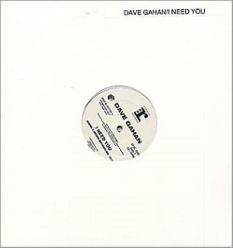 David Gahan I Need You 12" vinyl single (12 inch record / Maxi-single) US DGN12IN264808