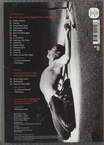 David Gahan Live Monsters DVD UK DGNDDLI275196