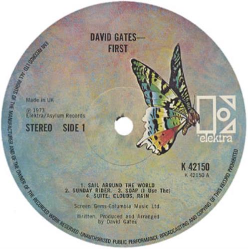 David Gates First vinyl LP album (LP record) UK DGALPFI380204