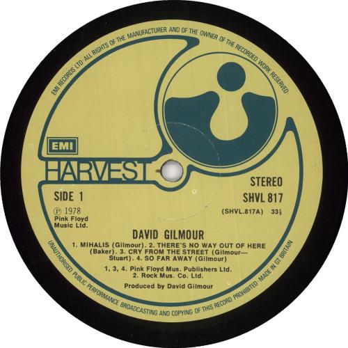 David Gilmour David Gilmour - 1st - EX vinyl LP album (LP record) UK DGLLPDA380151
