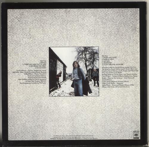 David Gilmour David Gilmour vinyl LP album (LP record) Japanese DGLLPDA725956