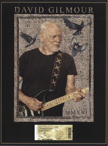 David Gilmour Live 2016 - Pompei poster UK DGLPOLI706109