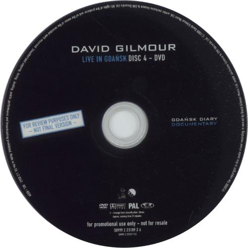 David Gilmour Live In Gdansk 4-CD album set UK DGL4CLI666672
