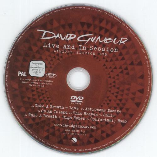 David Gilmour On An Island: Special Edition 2-disc CD/DVD set UK DGL2DON723175