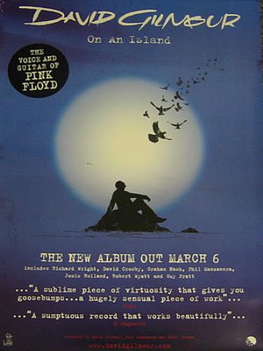 David Gilmour On An Island poster UK DGLPOON383205