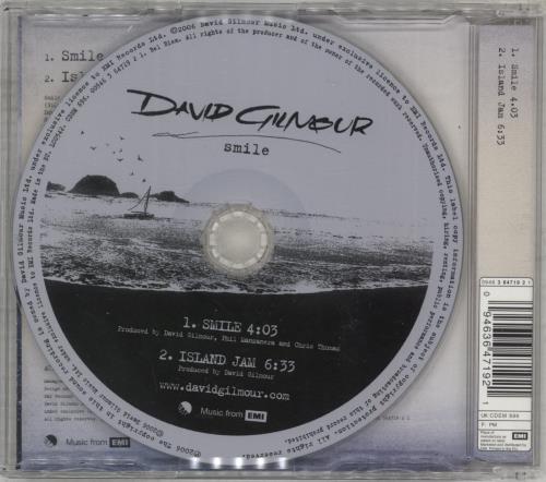 David Gilmour Smile CD single (CD5 / 5") UK DGLC5SM361202