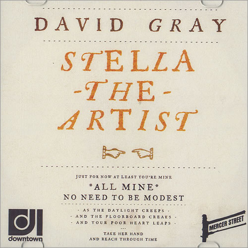 David Gray Stella The Artist CD-R acetate US DGRCRST493750