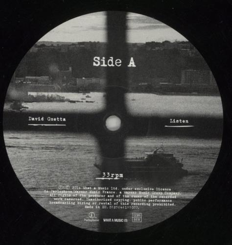 David Guetta Listen 2-LP vinyl record set (Double LP Album) UK DVU2LLI868419