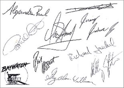 David Hasselhoff Baywatch Promo Cast Porstcard - Autographed memorabilia US HASMMBA259686