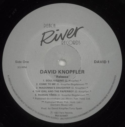 David Knopfler Release - EX vinyl LP album (LP record) UK DKPLPRE681744