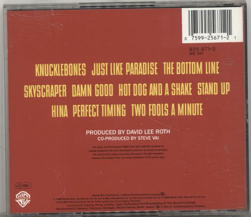 David Lee Roth Skyscraper CD album (CDLP) German DLRCDSK691706