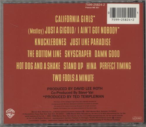 David Lee Roth Skyscraper CD album (CDLP) German DLRCDSK888924