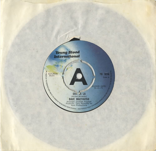David MacTavish Ooh La La 7" vinyl single (7 inch record / 45) UK VIM07OO474307