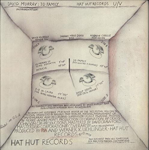 David Murray 3D Family 2-LP vinyl record set (Double LP Album) Swiss DD72LDF706113