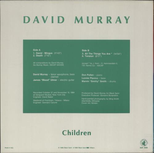 David Murray Children vinyl LP album (LP record) Italian DD7LPCH706052