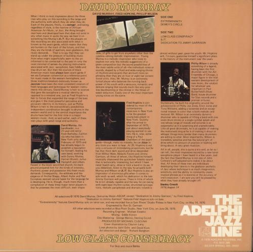 David Murray Low Class Conspiracy vinyl LP album (LP record) US DD7LPLO706034
