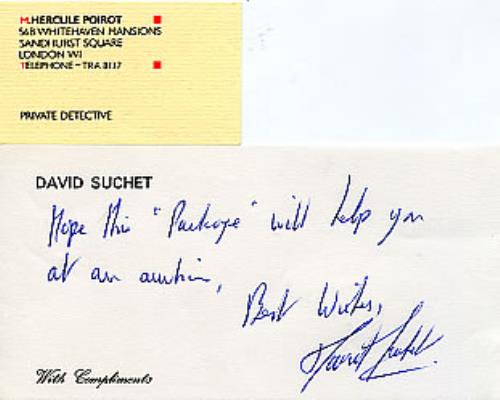 David Suchet Hercule Poirot Set memorabilia UK DS3MMHE283136