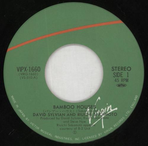 David Sylvian Bamboo Houses 7" vinyl single (7 inch record / 45) Japanese SYL07BA150444