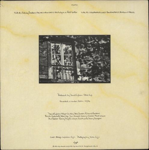 David Sylvian Brilliant Trees - VG vinyl LP album (LP record) UK SYLLPBR867787