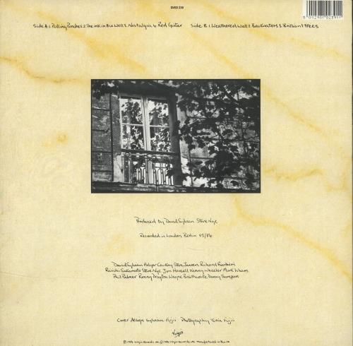 David Sylvian Brilliant Trees vinyl LP album (LP record) UK SYLLPBR34055