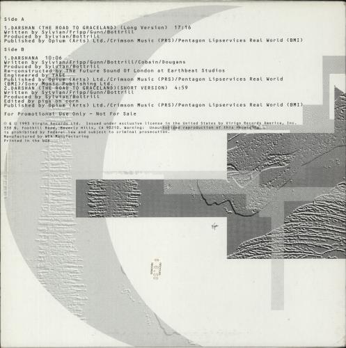 David Sylvian Darshan - EX 12" vinyl single (12 inch record / Maxi-single) US SYL12DA864656