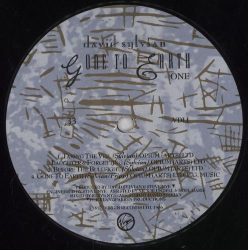 David Sylvian Gone To Earth 2-LP vinyl record set (Double LP Album) UK SYL2LGO109170